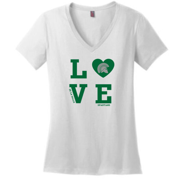 Ladies Vneck-WH Love Thumbnail