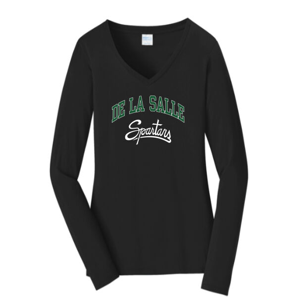 Ladies LSVneck-BK Spartans Logo Thumbnail